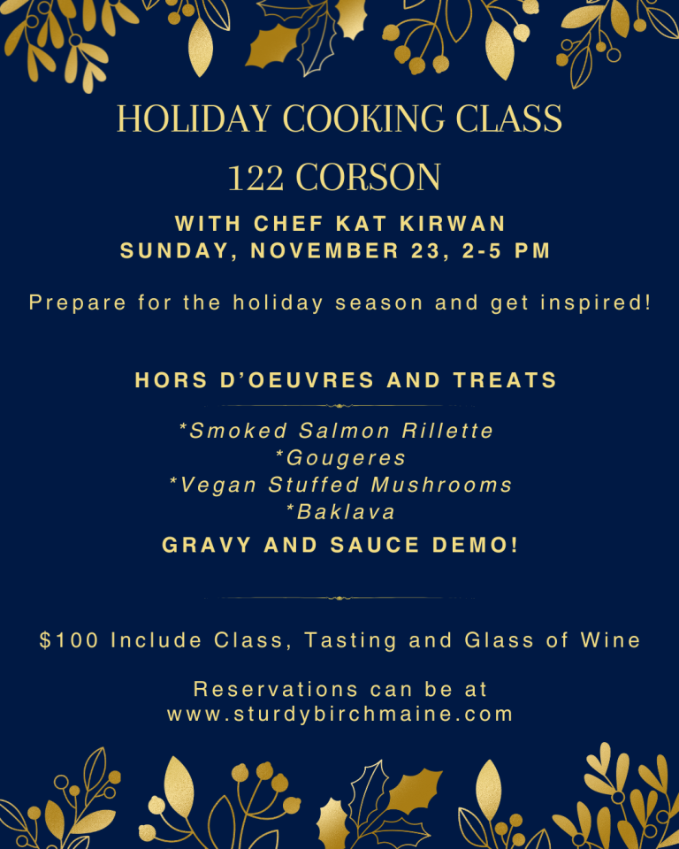Cooking Class – Nov. 23rd, 2025